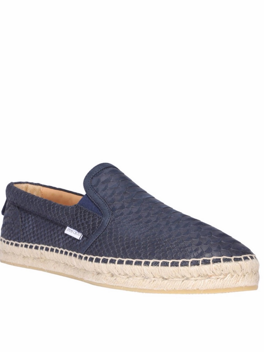 Jimmy Choo Men's Vlad Navy Textured Slip-On Espadrilles